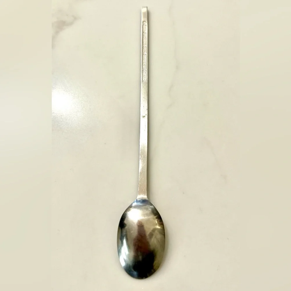 Set of 4 MCM Dansk Designs LTD Ingot Vintage Stainless Steel Iced Tea Spoons